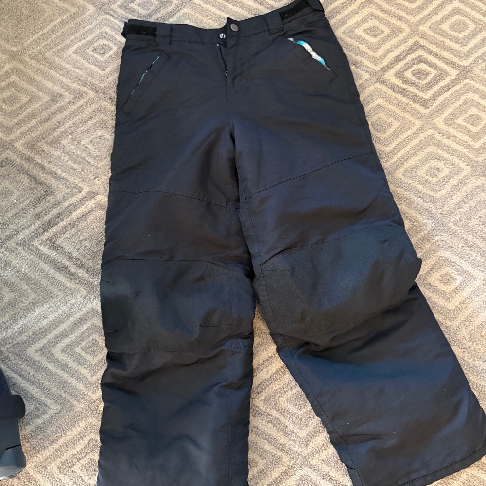 CHEROKEE Girls Snow Pants Size L 12/14 Black.